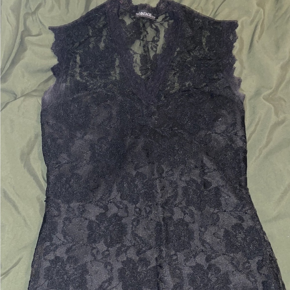 The vintage shop black lace dress